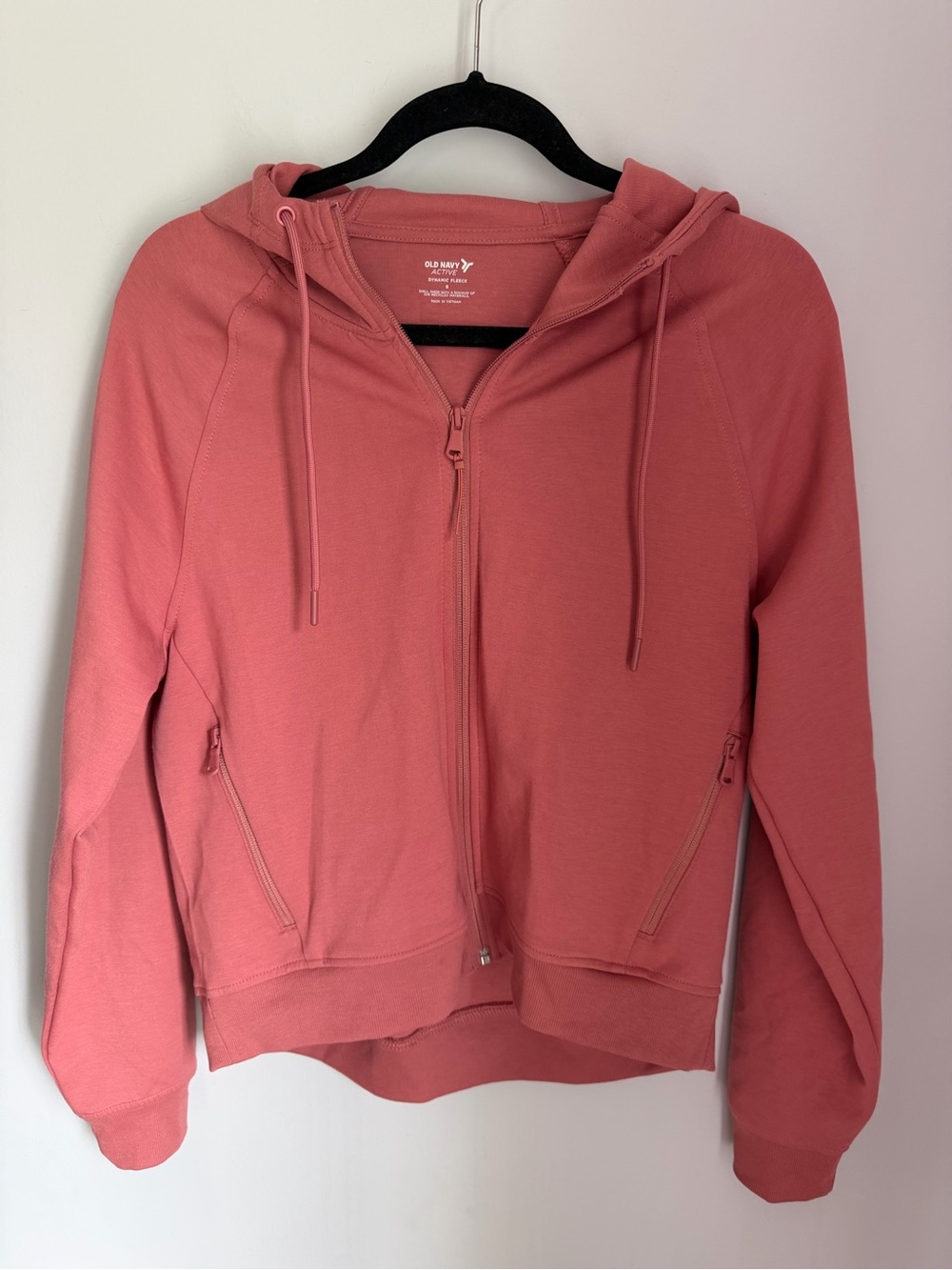 Old Navy Active Dynamic Fleece Full Zip Hoodie Women’s Small Coral Pink